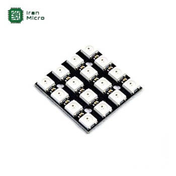 ماژول LED RGB تمام رنگ 16 بیتی WS2812 مربعی