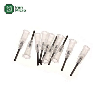 نازل (سوزن) مخصوص سرنگ های خمیر فلاکس و قلع - سر صاف - سفید شفاف 16G