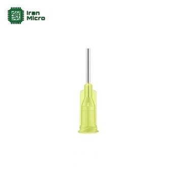 نازل (سوزن) مخصوص سرنگ های خمیر فلاکس و قلع - سر صاف - زرد کم رنگ 19G