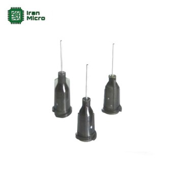 نازل (سوزن) مخصوص سرنگ های خمیر فلاکس و قلع - سر صاف - خاکستری 22G