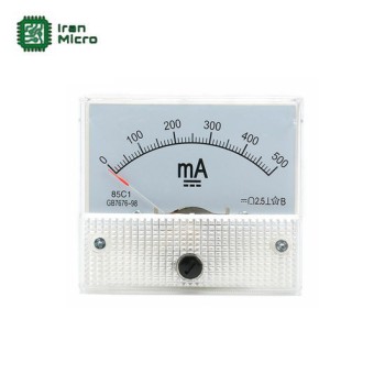 آمپر متر عقربه ای آنالوگ - 500 میلی آمپر 500mA DC