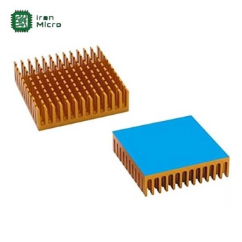 هیت سینک مربعی سایز 50x50x15mm - رنگ طلائی - پشت چسب دار