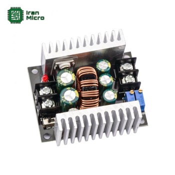 ماژول تغذیه کاهنده Step-Down با تنظیم ولتاژ و جریان 20 آمپر - 300 وات - بدون قاب - مدل DTD302 ماژول تغذیه کاهنده Step-Down با تنظیم ولتاژ و جریان 20 آمپر - 300 وات - بدون قاب - مدل DTD302