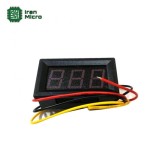 ولت متر 3 رقمی سه سیم 0 تا 30 ولت - سایز 0.56 اینچ - قرمز - مدل HW-801A