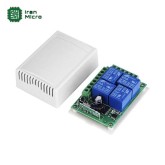 برد گیرنده رادیویی رله دار 4 کانال ریموتی - 12 ولت - فرکانس 433 مگاهرتز - مدل KR1204-4
