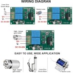 برد گیرنده رادیویی کنترل موتور های DC رله دار 12 ولت - مدل KR1202