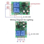 برد گیرنده رادیویی رله دار 2 کانال ریموتی - 220 ولت - فرکانس 433 مگاهرتز - مدل KR2202