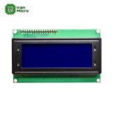 LCD کاراکتری 20*4 بک لایت آبی با ارتباط سریال (دارای مبدل سریال 2 سیمه)