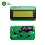LCD کاراکتری 20*4 بک لایت سبز با ارتباط سریال (دارای مبدل سریال 2 سیمه)