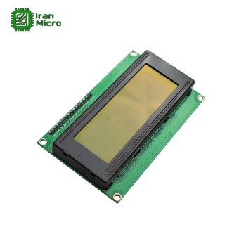 LCD کاراکتری 20*4 بک لایت سبز با ارتباط سریال (دارای مبدل سریال 2 سیمه)