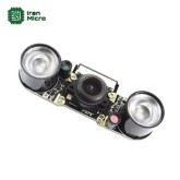 ماژول دوربین 5 مگا پیکسل OV5647 همراه با ال ای دی دید در شب و کابل رابط - مخصوص رزبری پای