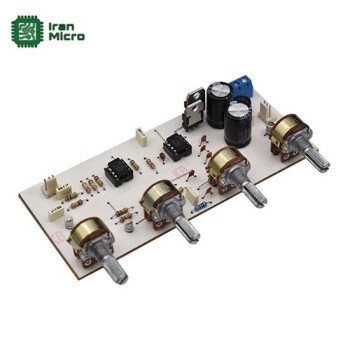 ماژول پری آمپلی فایر و تون کنترل 4 پارامتری استریو (منبع تغذیه دار دوبل ولتاژ) - کد 434