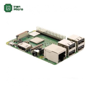 بورد رزبری پای +Raspberry Pi 3 B - مدل +B بی پلاس (اورجینال - ساخت انگلستان UK)