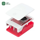 کیس (قاب) سفید و قرمز رزبری پای 5 به همراه فن و هیتسینک Raspberry Pi 5 Case