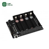 شیلد منبع تغذیه بدون وقفه UPS با ظرفیت 4 عدد باتری سایز 18650 - مدل WAVESHARE Uninterruptible Power Supply UPS Module