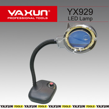 چراغ کار ذره بین دار (ذره بین رو میزی) - LED دار + دیمر Yaxun YX-929
